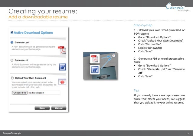 create an online resume