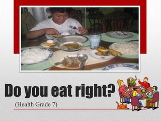 Do you eat right?
(Health Grade 7)
 