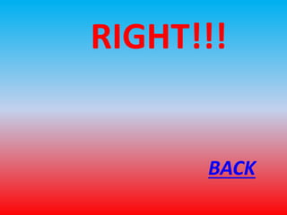 RIGHT!!! 
BACK 
 