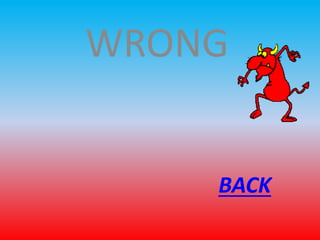 WRONG 
BACK 
 