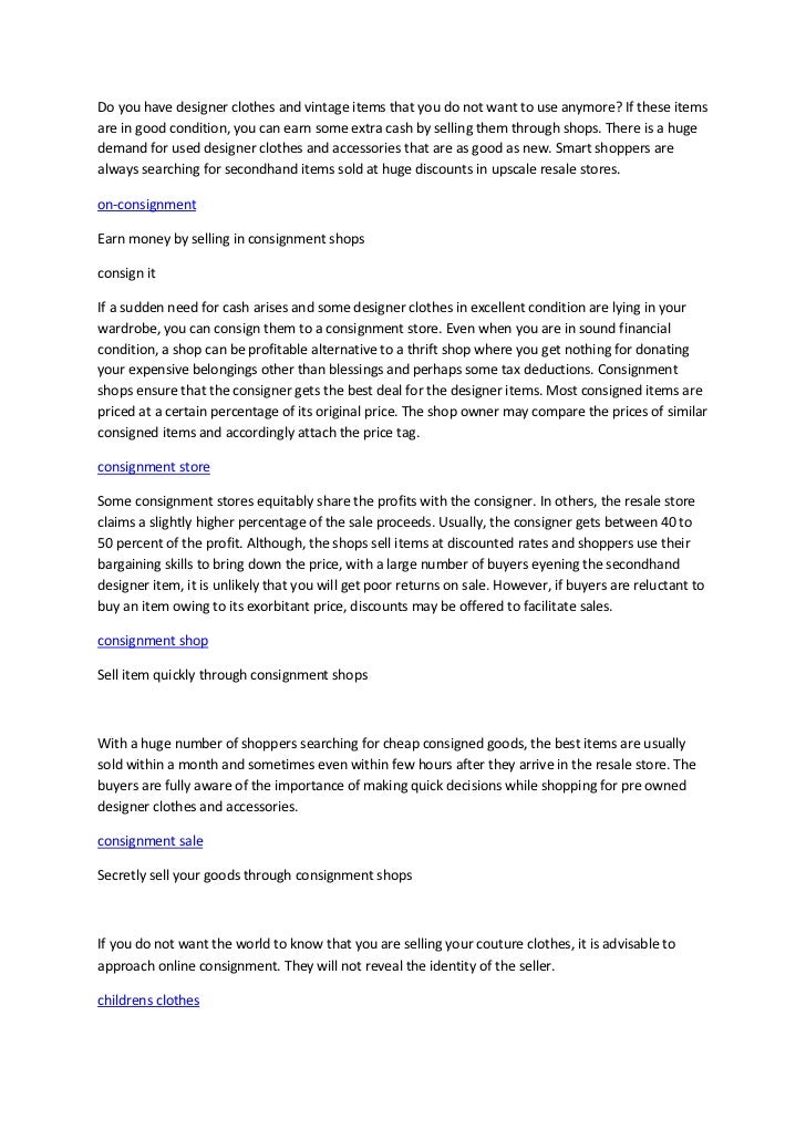 selling baby clothes to consignment shops