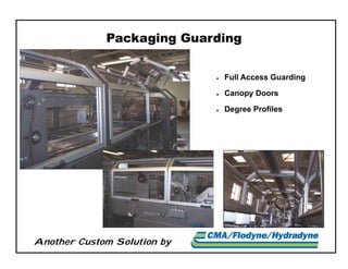 Another Custom Solution by
Packaging Guarding
 Full Access Guarding
 Canopy Doors
 Degree Profiles
 