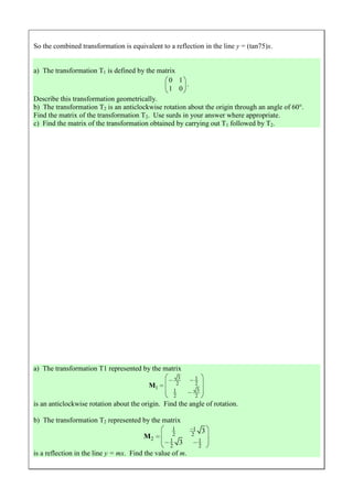 Do you know matrix transformations | DOCX