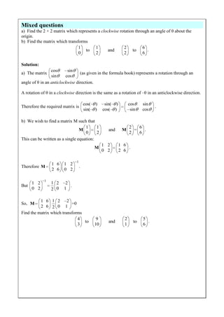 Do you know matrix transformations | DOCX