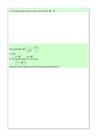 Do you know matrix transformations | DOCX