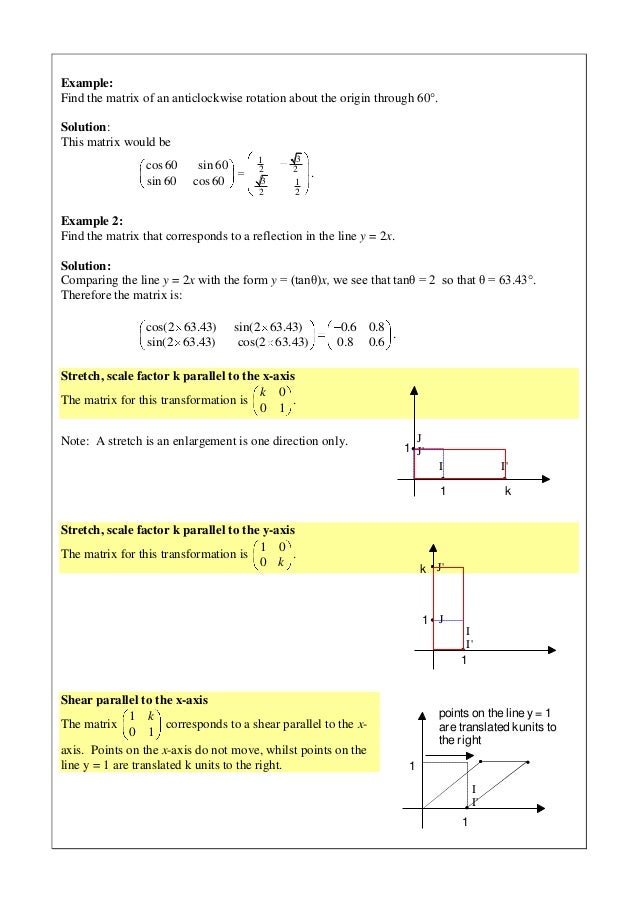 Do You Know Matrix Transformations