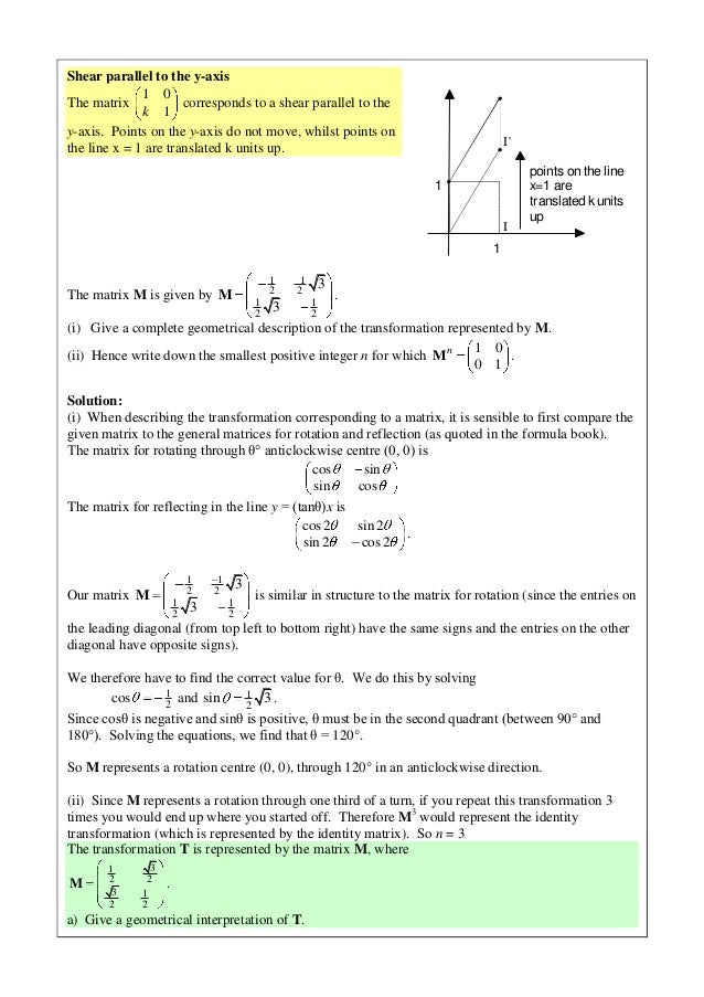 Do You Know Matrix Transformations