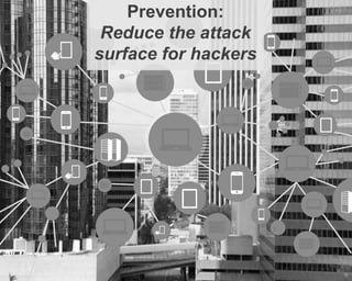 Prevention:
Reduce the attack
surface for hackers
 