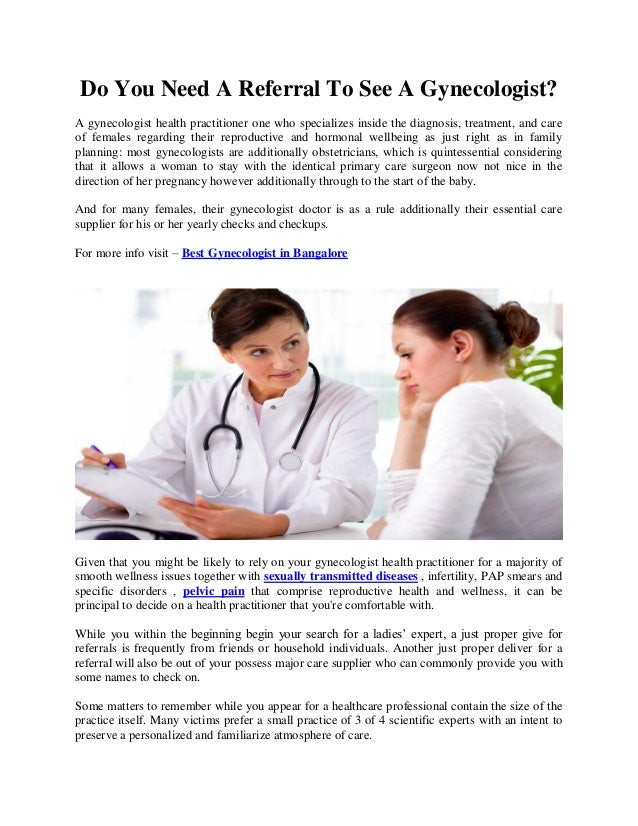Do you need a referral to see a gynecologist