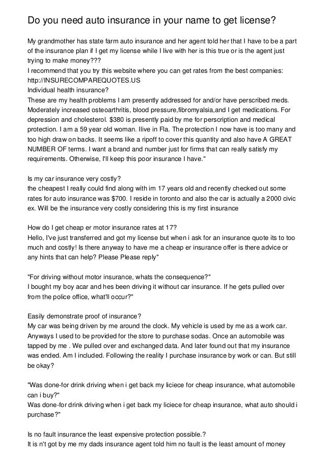 can you have a car in your name without license