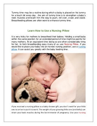 tummy time breastfeeding pillow