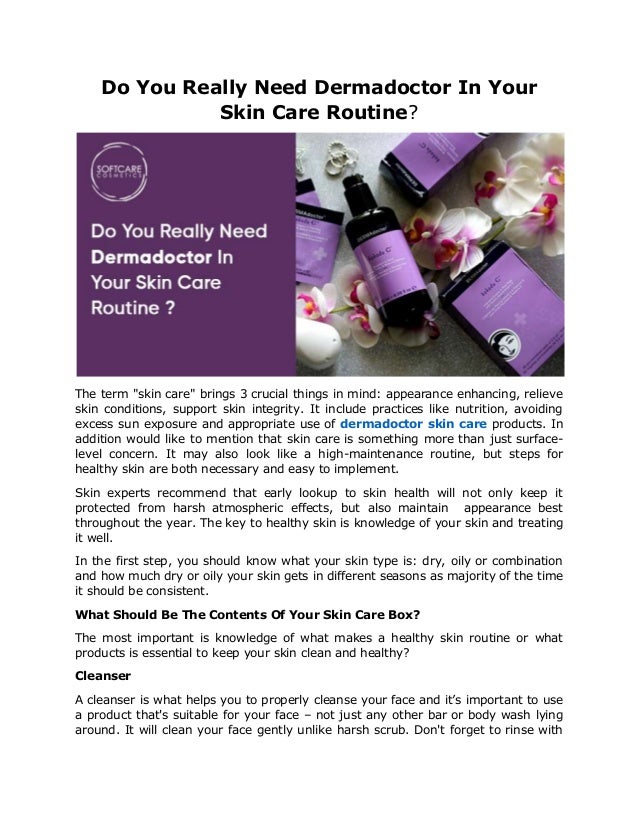 what skincare do i need