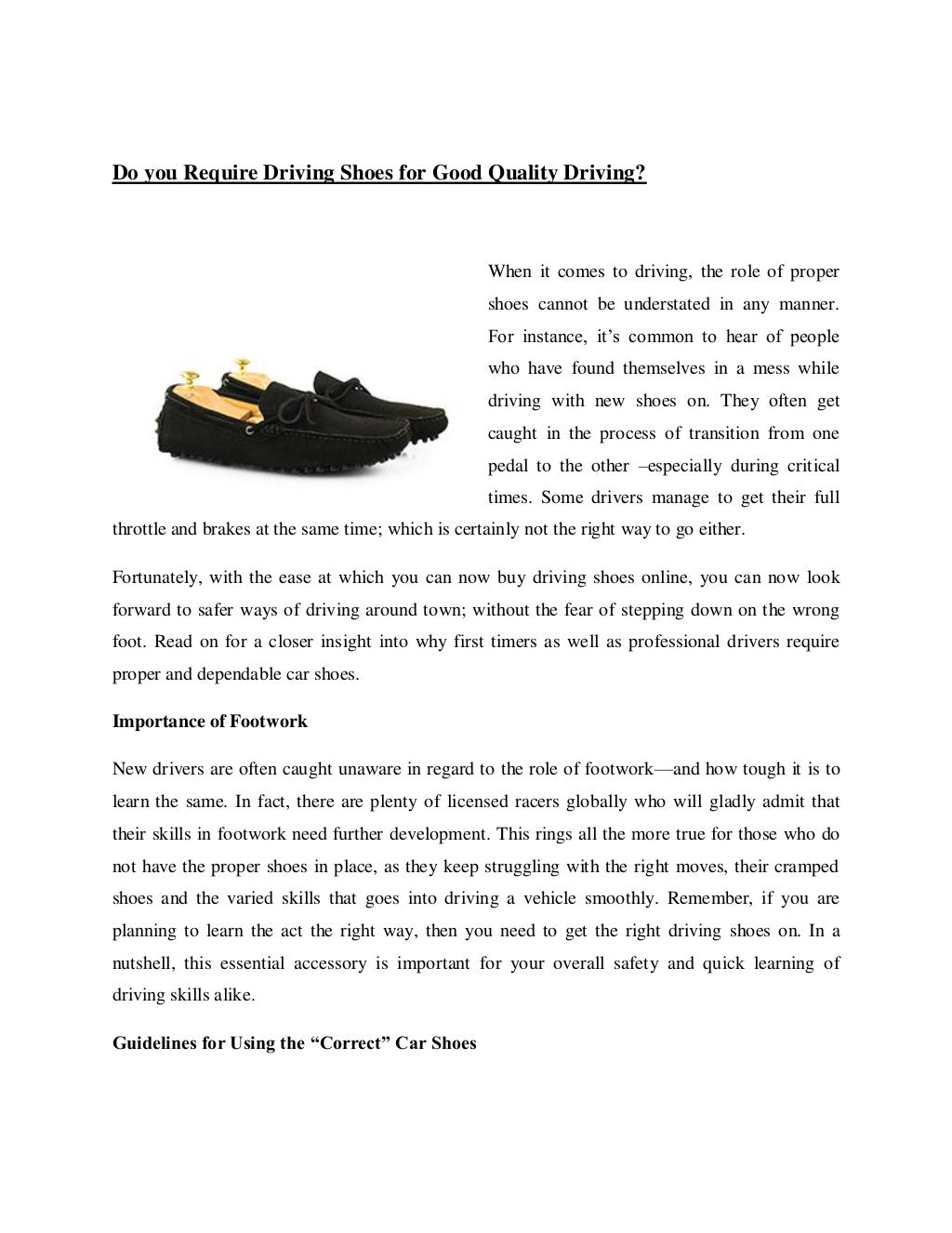 shoes for driving manual