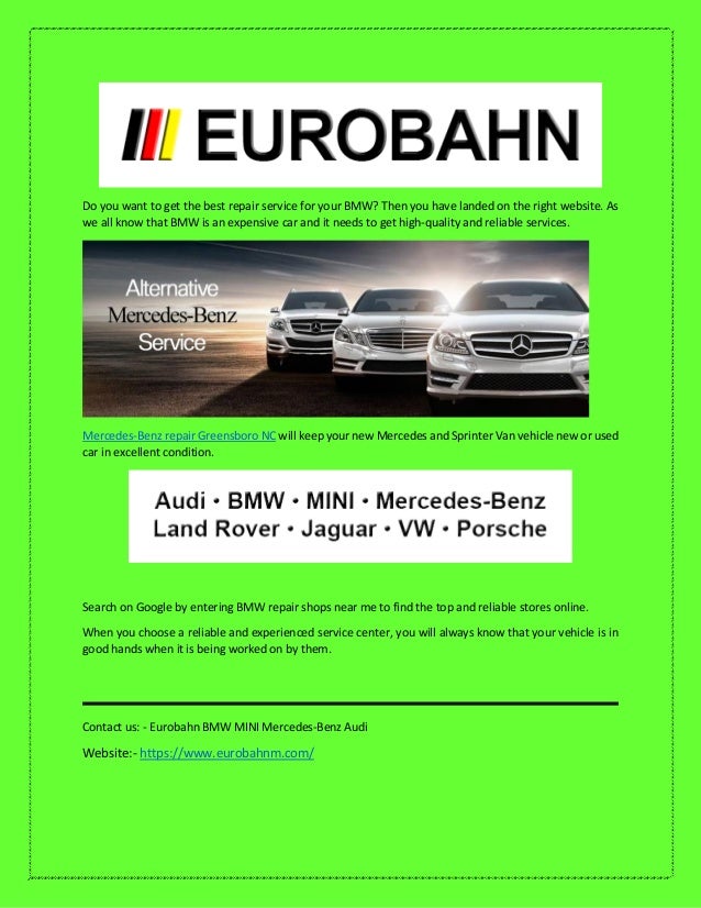 Eurobahn Bmw Mini Mercedes Benz Audi