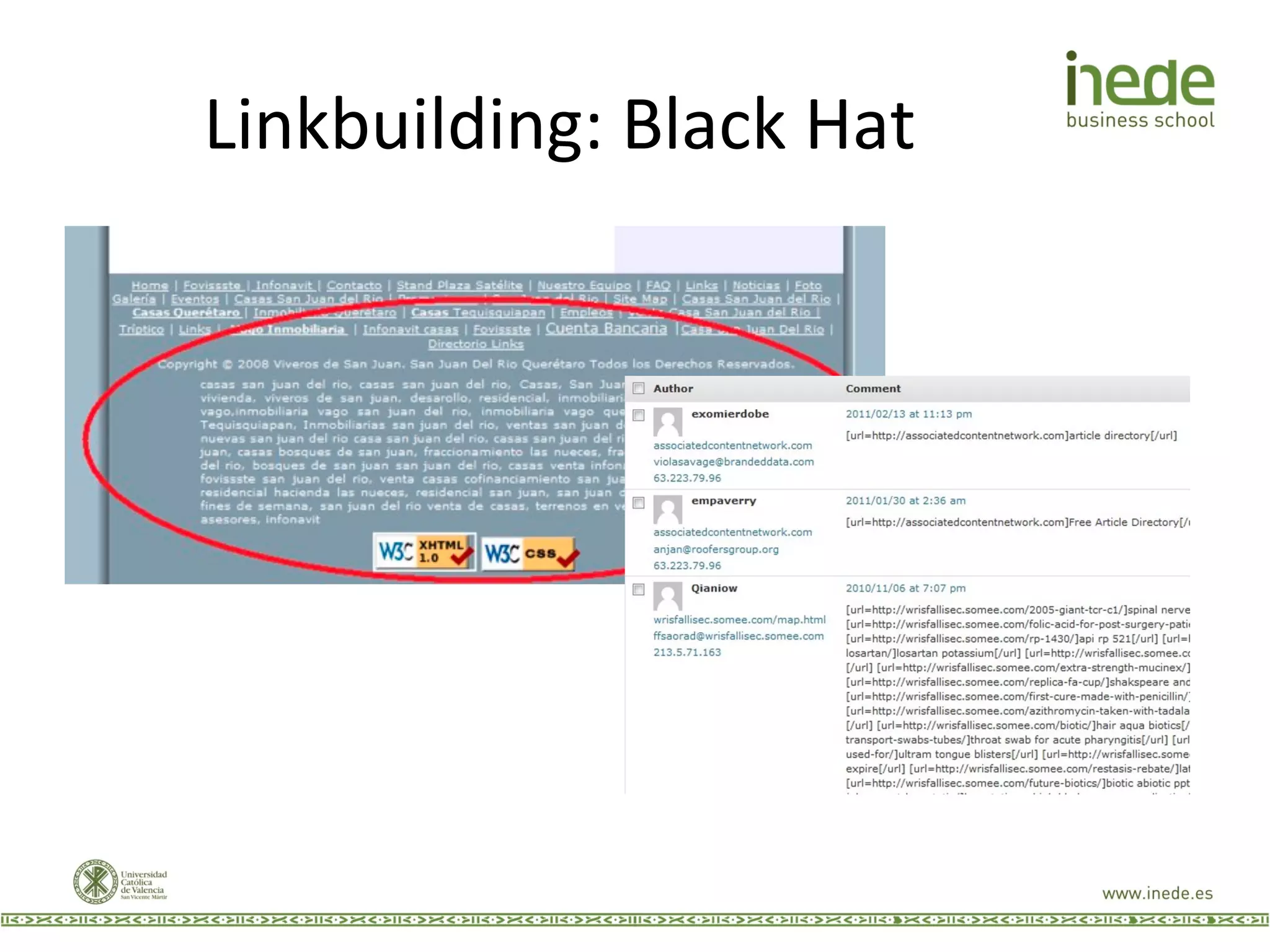 Linkbuilding:	
  Black	
  Hat	
  
 