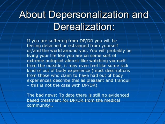 depersonalization disorder symptoms