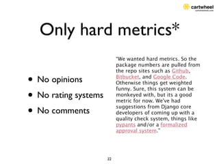 Only hard metrics*
                           “We wanted hard metrics. So the
                           package numbers a...