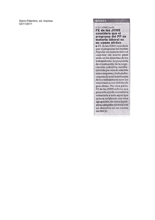Diario Palentino, ed. impresa
02/11/2011
 