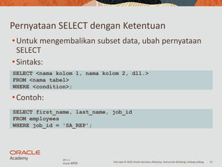 Pemrograman database menggunakan SQL Part 1.1 | PDF