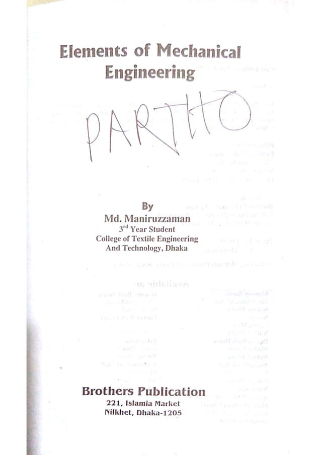 Elements of mechanical engineering (notes) PDF