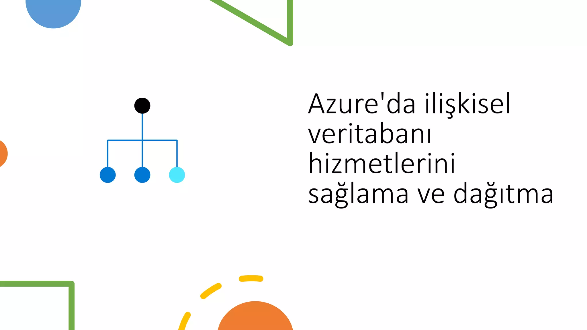 Azure'da ilişkisel
veritabanı
hizmetlerini
sağlama ve dağıtma
 