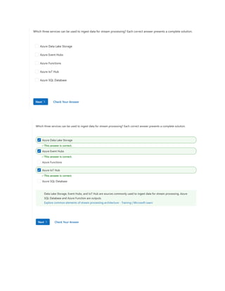DP 900 Azure Data Fundamentals Quesions Microsoft | PDF