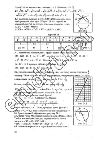 Розв’язання до завдань ДПА з математики, 9 клас, Гімназія, Харків