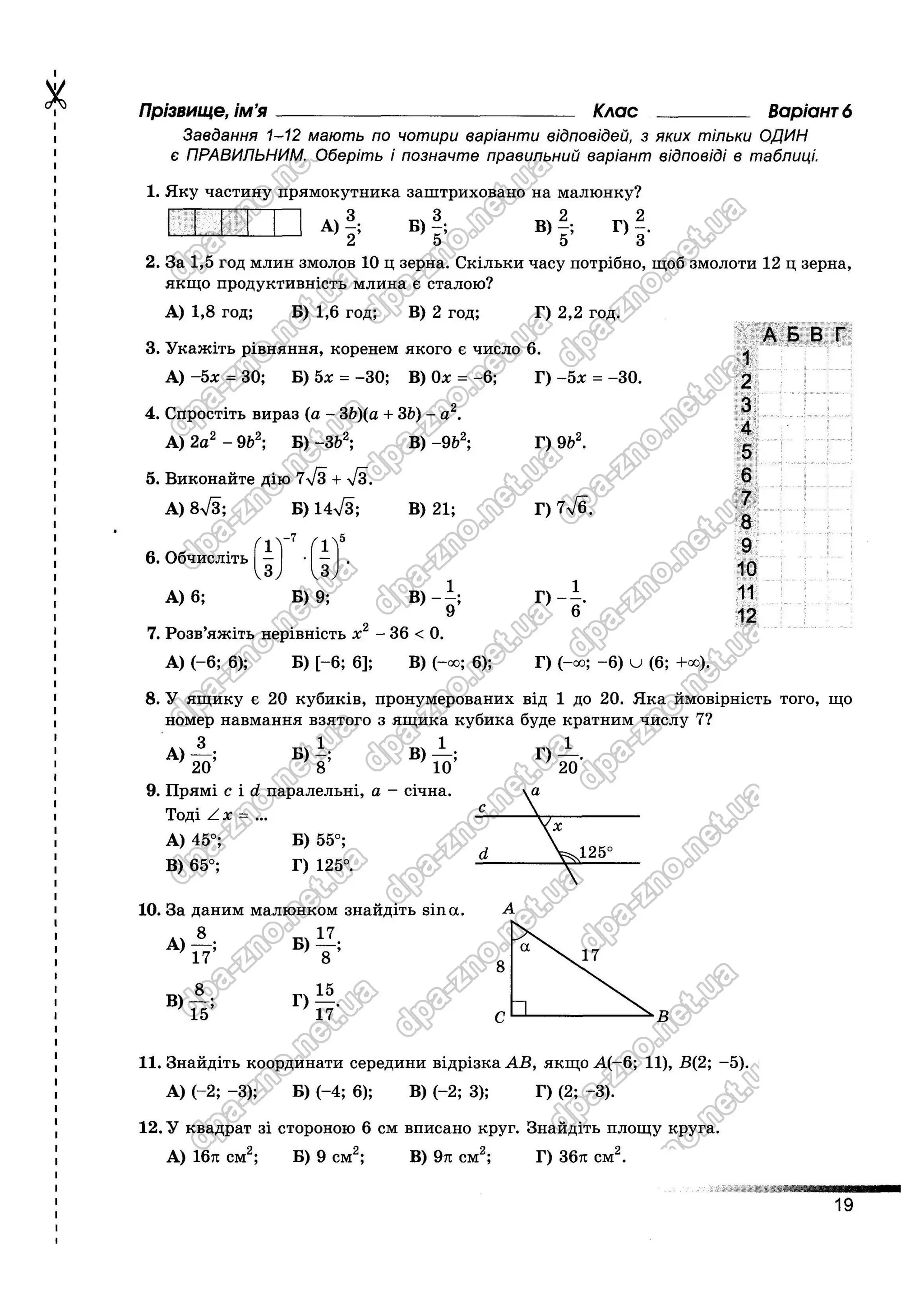 Збірник ДПА 2021 Математика, Генеза, Істер
