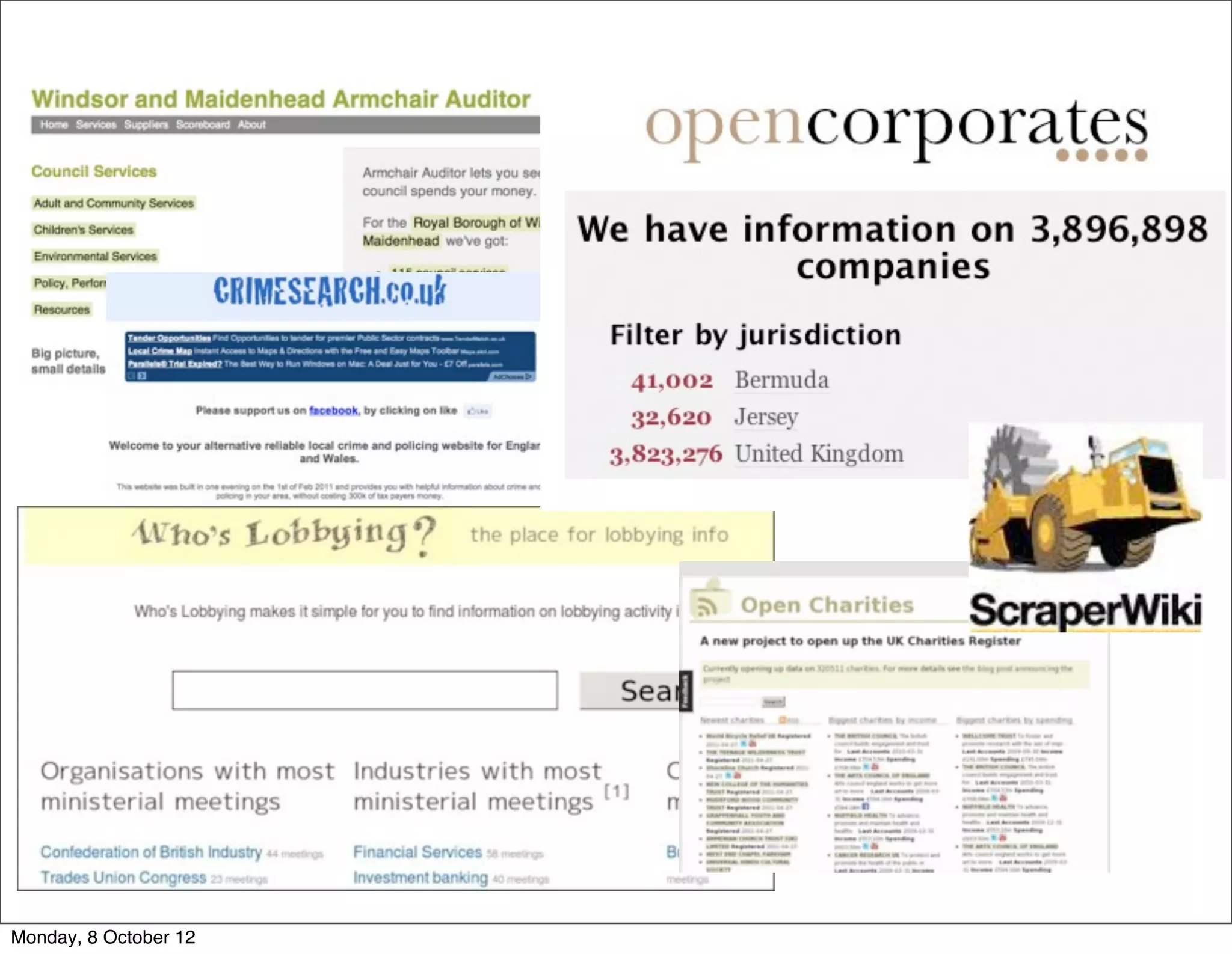 Monday, 8 October 12
 