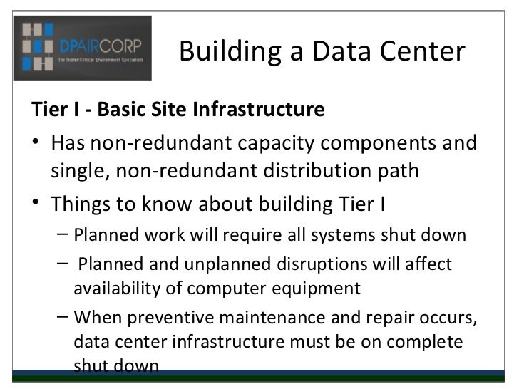 Building a Data Center: How to Understand Tier Classifications
