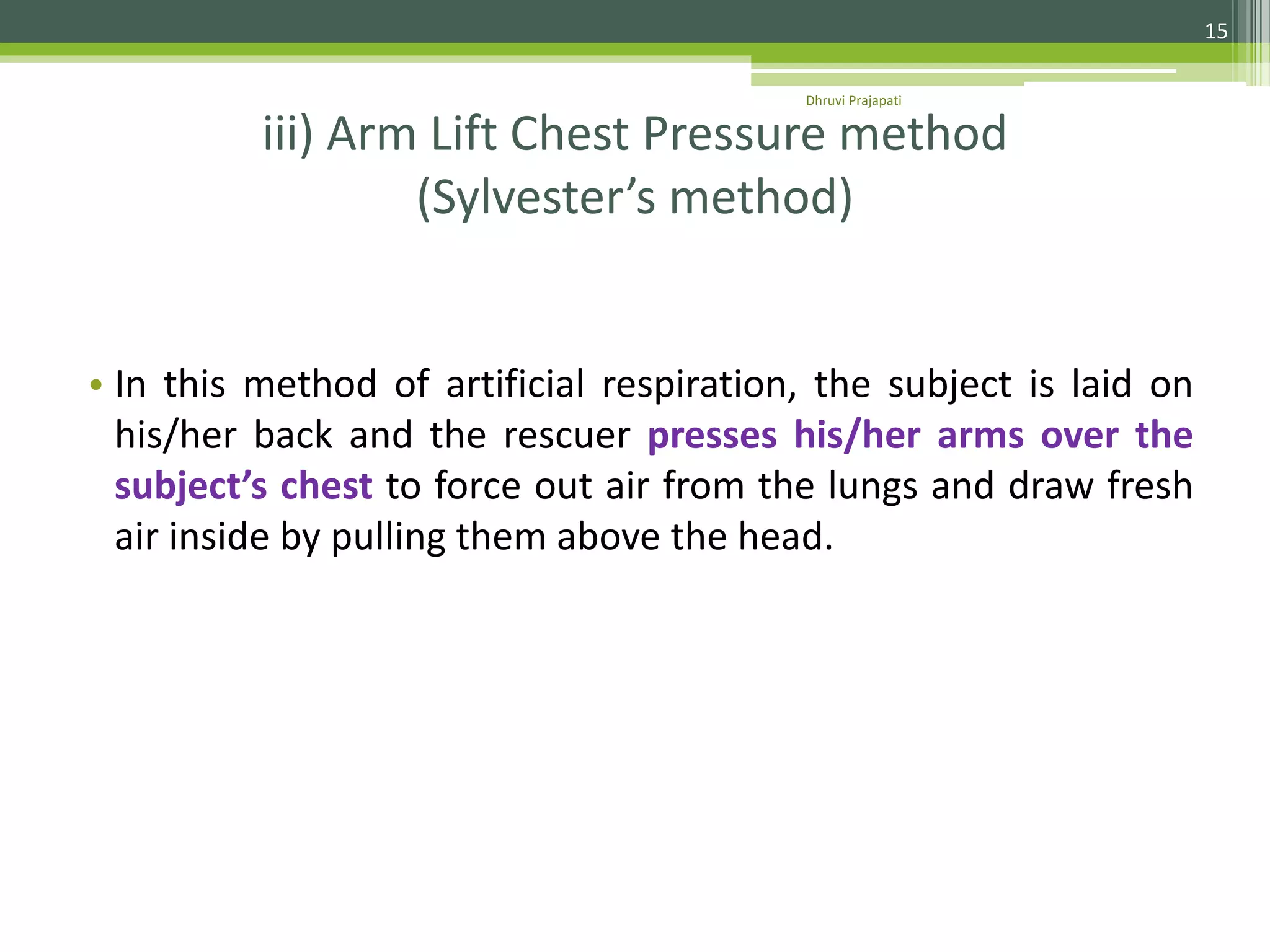 Artificial Respiration (Resuscitation method) | PDF