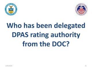 Dpas Classifications DPAS Training Slides Final_November 2021.pptx | Defense Industry ...