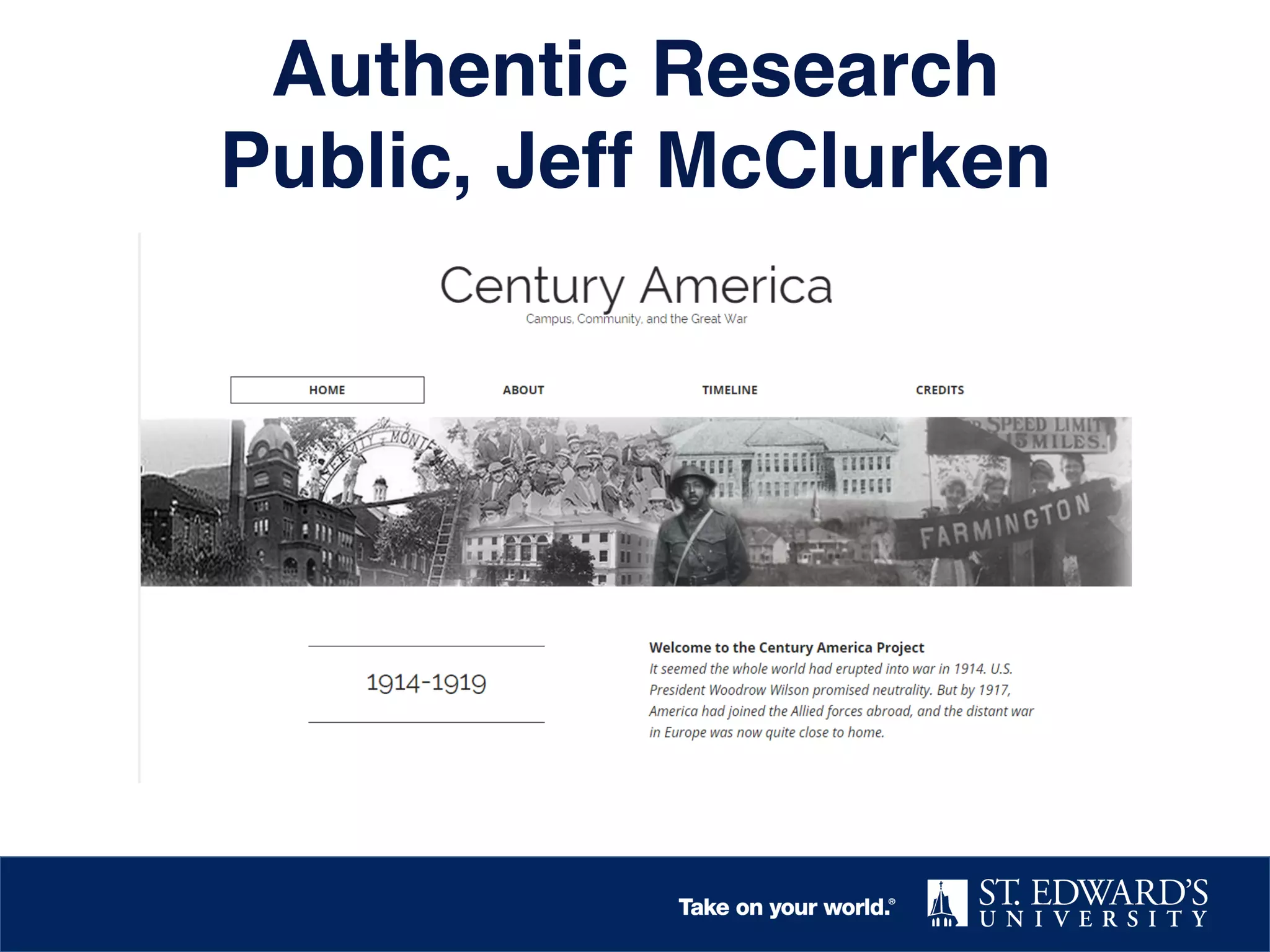 Authentic Research 
Public, Jeff McClurken!
 