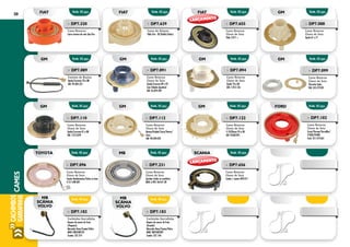 20
CAMESCACHIMBOS
GARRAFINHA
Emb. 02 pçs. Emb. 02 pçs. Emb. 02 pçs. Emb. 02 pçs.GM GM GM FORD
»» DP7.122
Came Retorno
Chave de Seta
S-10/Blazer 95 a 00
GM: 93364295
»» DP7.112
Came Retorno
Chave de Seta
Monza/Kadett/Corsa/Vectra/
Astra
GM: 90.209.022
»» DP7.110
Came Retorno
Chave de Seta
Opala/Caravan 81 a 88
GM: 7.812.849
»» DP7.102
Came Retorno
Chave de Seta
Escort/Verona/Versailles/
F1000/F4000
Ford: 251.419.661
»» DP7.096
Came Retorno
Chave de Seta
Toyota Bandeirantes/Todos os Anos
4.517.698.001
»» DP7.231
Came Retorno
Chave de Seta
Sprinter (todos os modelos)
MBB: A.901.464.01.28
»» DP7.656
Came Retorno
Chave de Seta
Scania / scania 4001411
Emb. 02 pçs. Emb. 02 pçs. Emb. 02 pçs.TOYOTA MB Scania
MB
SCÂNIA
VOLVO
MB
SCÂNIA
VOLVO
Emb. 05 pçs. Emb. 05 pçs.
»» DP7.183
Cachimbo Garrafinha
Reparo do sensor de freio
(Grande)
Mercedes Benz/Scania/Volvo
MBB: 0005400281
Scania: 537.146
»» DP7.182
Cachimbo Garrafinha
Reparo do sensor de freio
(Pequeno)
Mercedes Benz/Scania/Volvo
MBB: 0005400181
Scania: 537.214
Emb. 02 pçs.
Emb. 02 pçs.
Emb. 02 pçs.
Emb. 02 pçs. Emb. 02 pçs.
Emb. 02 pçs.
Emb. 02 pçs.
Emb. 02 pçs.GM
FIAT
GM
FIAT FIAT
GM
GM
GM
»» DP7.088
Came Retorno
Chave de Seta
Opala 67 a 77
»» DP7.091
Came Retorno
Chave de Seta
Opala/Caravan 89 a 92
Com Volante Ajustável
GM: 26.029.509
»» DP7.099
Came Retorno
Chave de Seta
Chevette Todos
GM: 345.579.08
»» DP7.094
Came Retorno
Chave de Seta
Opala 78 a 80
GM: 7.812.136
»» DP7.089
Contato de Buzina
Opala/Caravan 78 a 88
GM: 94.604.355
»» DP7.320
Came Retorno
Came retorno de seta Uno Fire
»» DP7.629
Came do Volante
Palio Fire - 02/Dobló (Todos)
»» DP7.655
Came Retorno
Chave de Seta
Palio 2.011 >
LANÇAMENTO
LANÇAMENTO
 