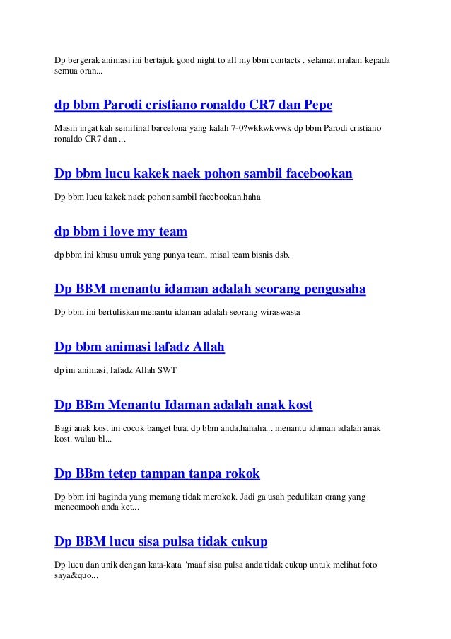 Dp bbm bb lucu aneh unik konyol