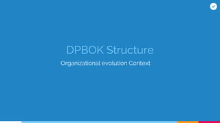 DPBOK Structure
Organizational evolution Context
 