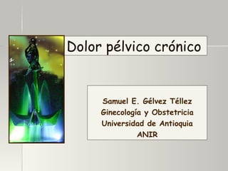 Dolor pélvico crónico Samuel E. Gélvez Téllez Ginecología y Obstetricia Universidad de Antioquia ANIR 