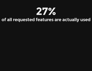 27%
of all requested features are actually used
 