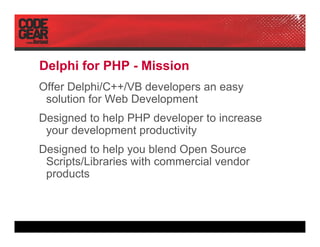 DPC2007 CodeGear, Delphi For PHP (Pawel Glowacki)