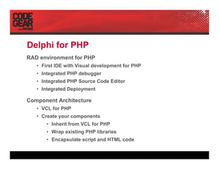 DPC2007 CodeGear, Delphi For PHP (Pawel Glowacki)