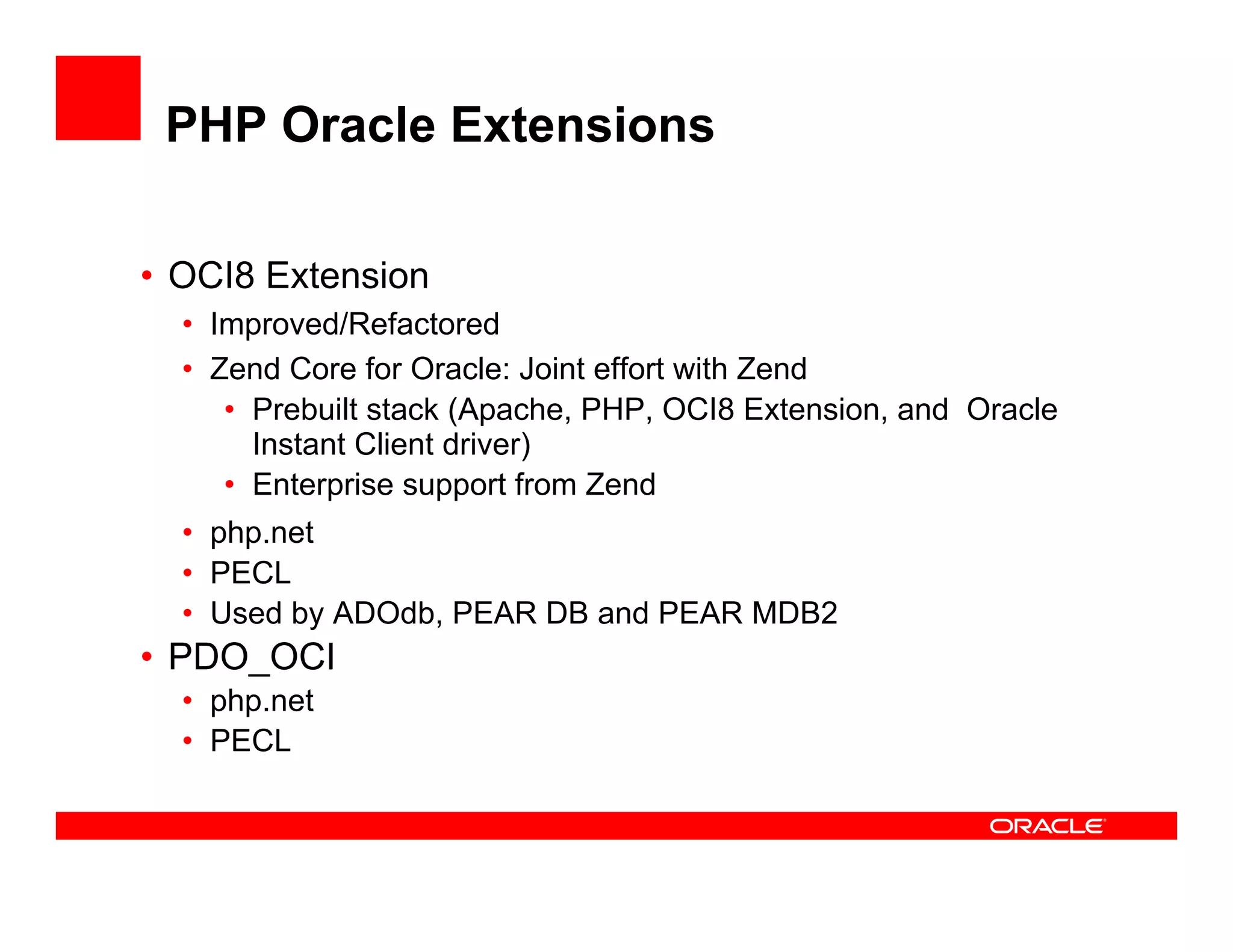 DPC2007 PHP And Oracle (Kuassi Mensah)