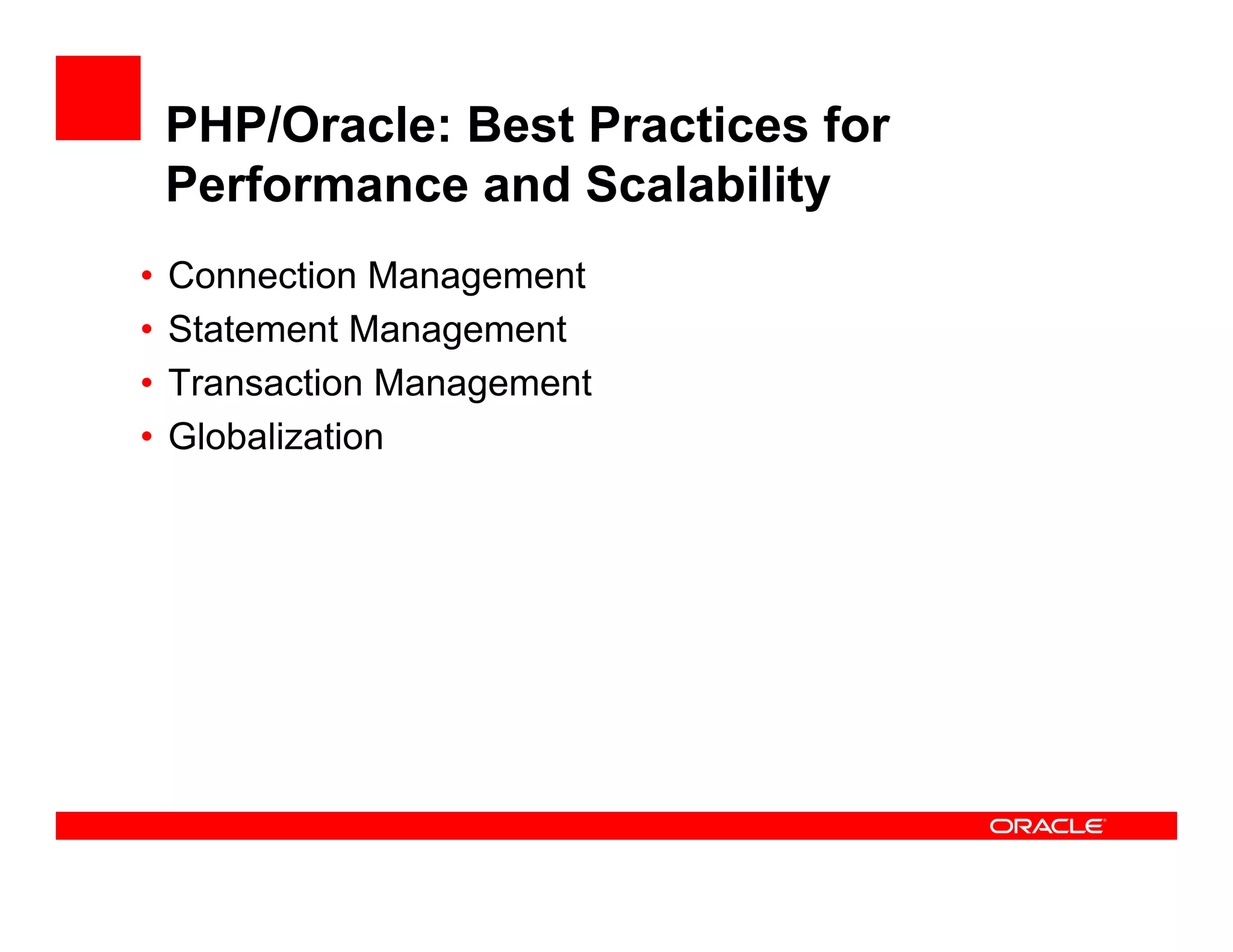 DPC2007 PHP And Oracle (Kuassi Mensah)