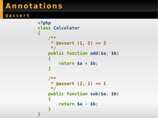 New Features PHPUnit 3.3 - Sebastian Bergmann