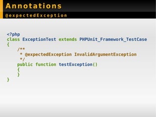New Features PHPUnit 3.3 - Sebastian Bergmann