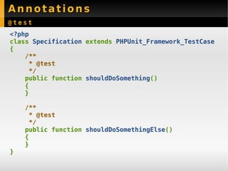 New Features PHPUnit 3.3 - Sebastian Bergmann