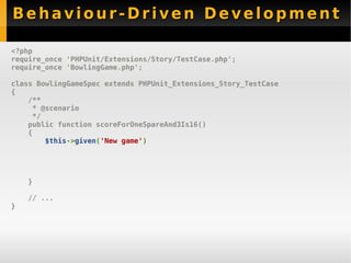 New Features PHPUnit 3.3 - Sebastian Bergmann