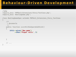 New Features PHPUnit 3.3 - Sebastian Bergmann