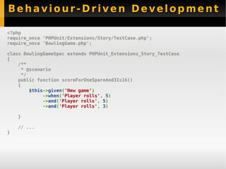 New Features PHPUnit 3.3 - Sebastian Bergmann