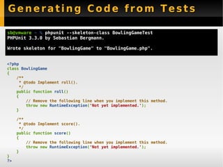 New Features PHPUnit 3.3 - Sebastian Bergmann
