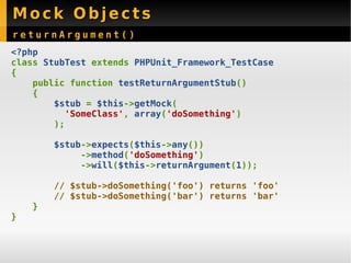 New Features PHPUnit 3.3 - Sebastian Bergmann
